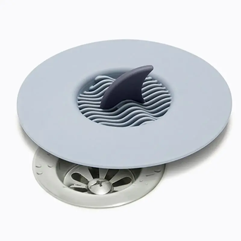 Kitchen Sink Plug Filter Creative Shark Fin Shaped Sink Strainer Stopper Floor Drains, Bathroom Basin Sewer Drains Dredge Device