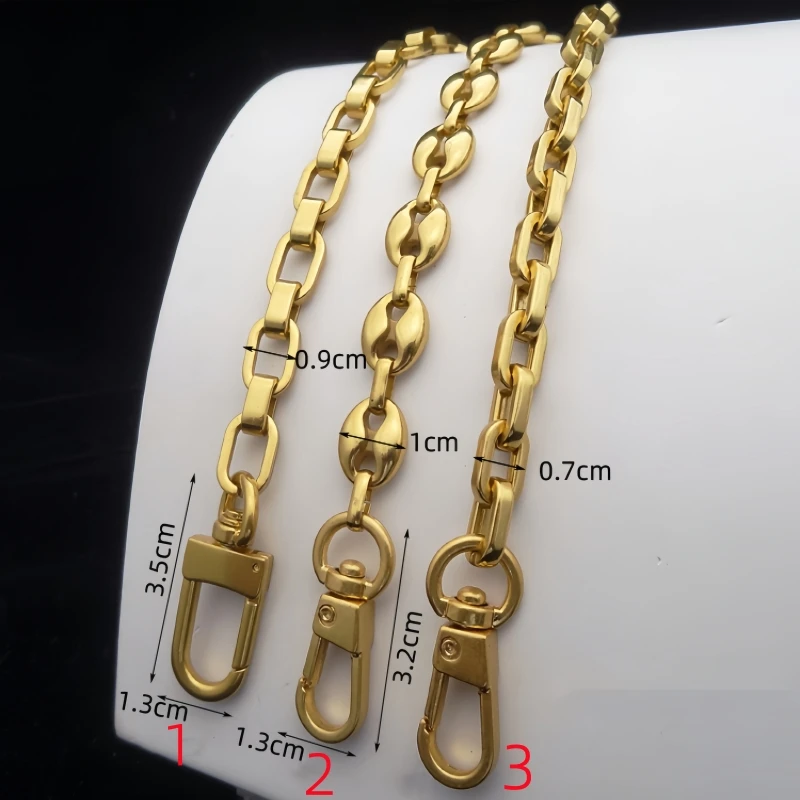 Gold Interchangeable Bag Chain Shoulder Strap Purse Chain Accessories Purse Straps Shoulder Cross Body Replacement Buckles