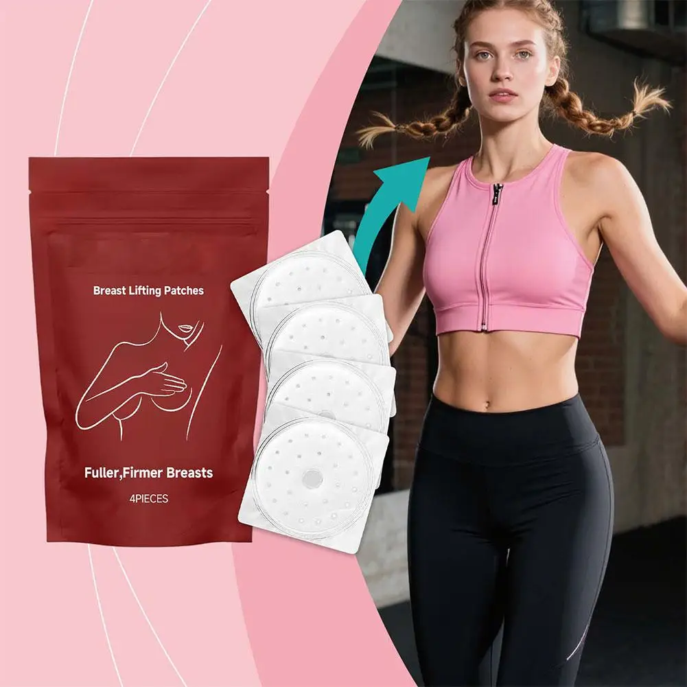 4 قطعة رقعة تجميل الصدر النسائية رفع ثبات الصدر مكافحة الترهل كفاءة رعاية السيلوليت تقليل رقعة رعاية خفيفة للبشرة