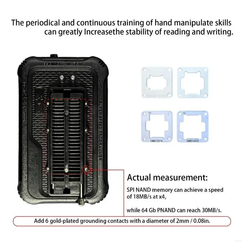 R58F T76 USB -Programmierer BGA153/BGA169 -Adapter für EEPROM oder NAND EMMC mit Adapter