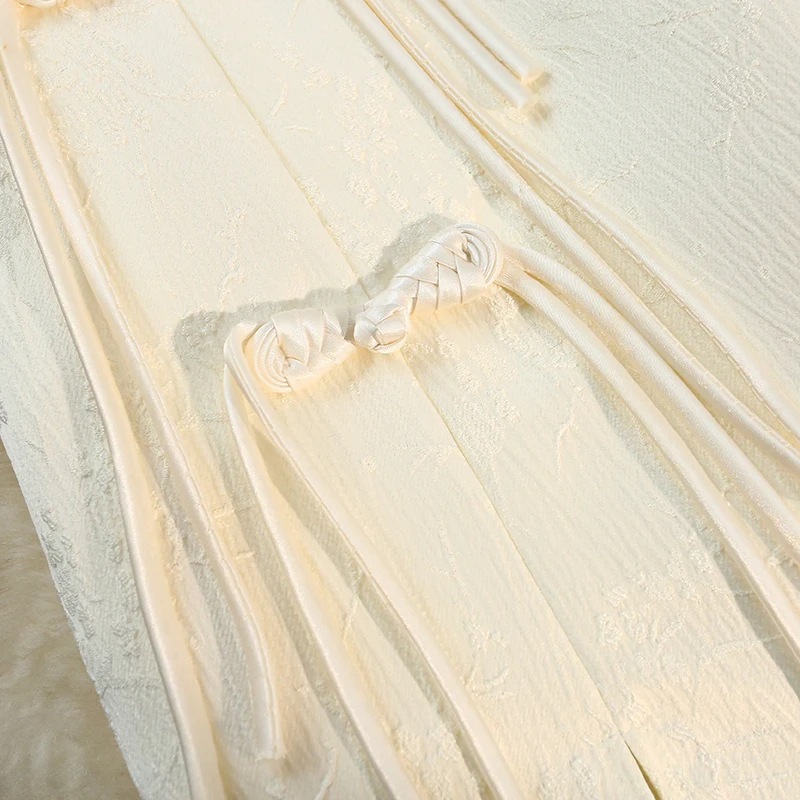 자카드 버클 중간 길이 분할 하이 웨이스트 A 라인 스커트 여성용, 중국 스타일, 2024 용수철 여름 신상