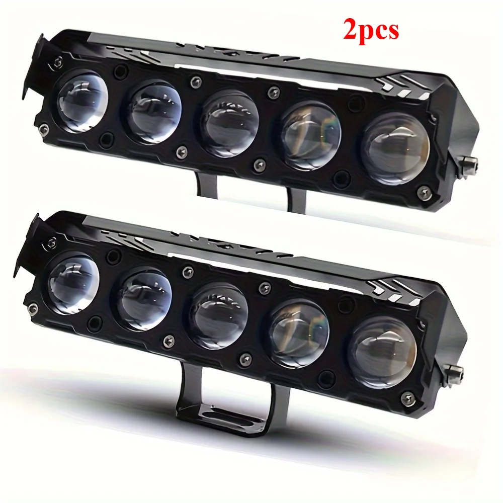 

2Pcs 5-Lens LED Motorcycle Light High Lumens Easy Installation high brightness suitable for Motorcycles Trucks ATVs SUVs UTVs