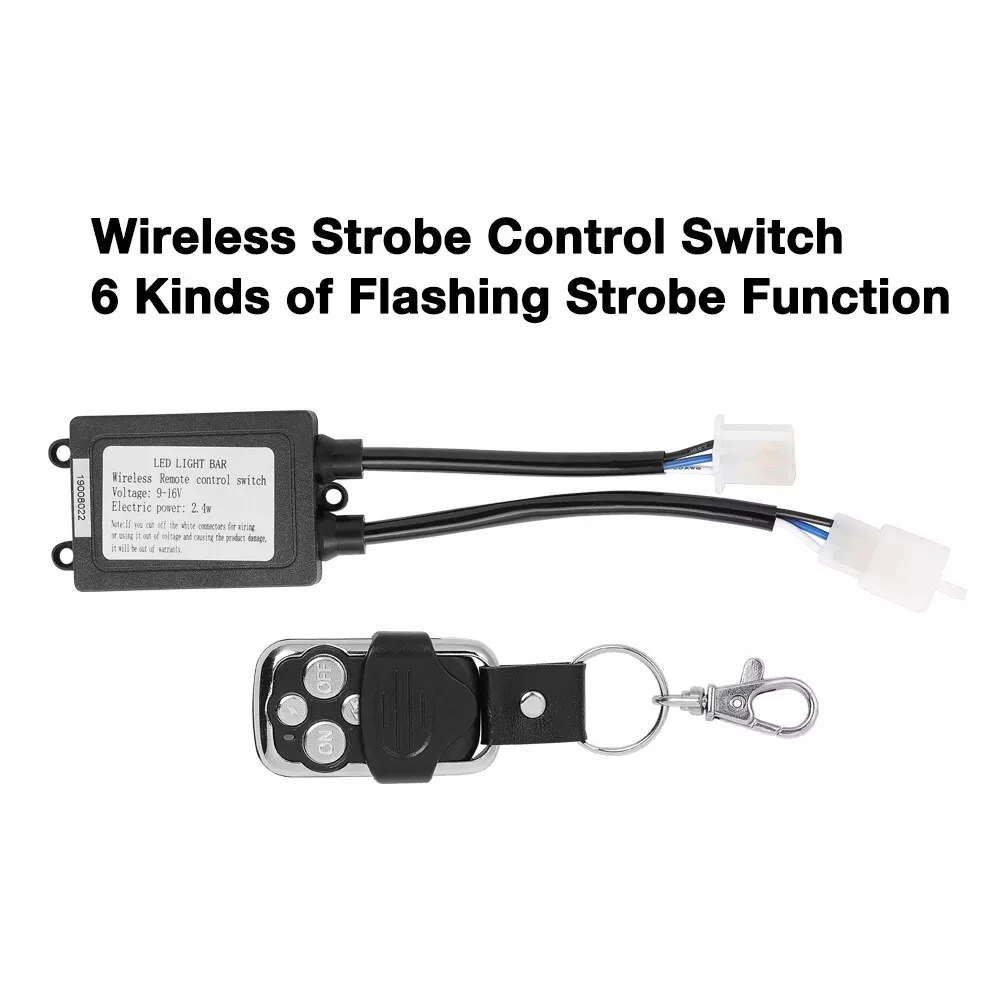 LED Work Light Bar Wireless Remote Strobe Switch For Wiring Harness Kit Offroad Truck Pickup ATV UTV Boat SXS RZR Marine CAR 12V