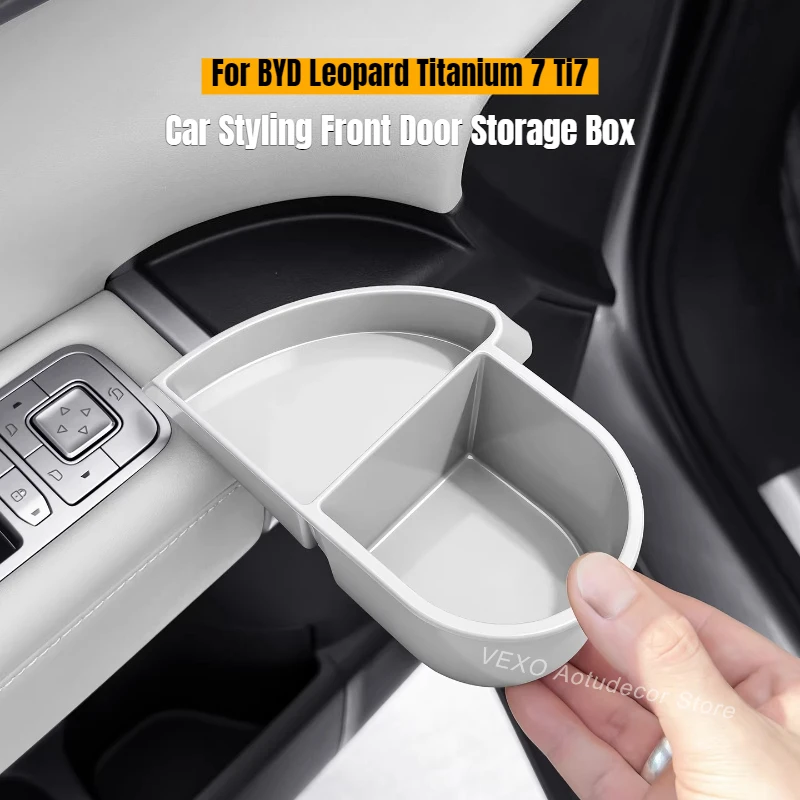 

For BYD Leopard Titanium 7 Ti7 2025 2026 Front Door Storage Box Door Handle Cup Holder Interior Organizer Decor Car Accessories
