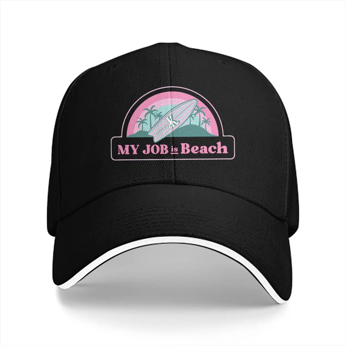 

Washed Men's Baseball Cap My Job Is Beach Sports Snapback Caps Dad Hat Surfing Extreme Sports Golf Hats