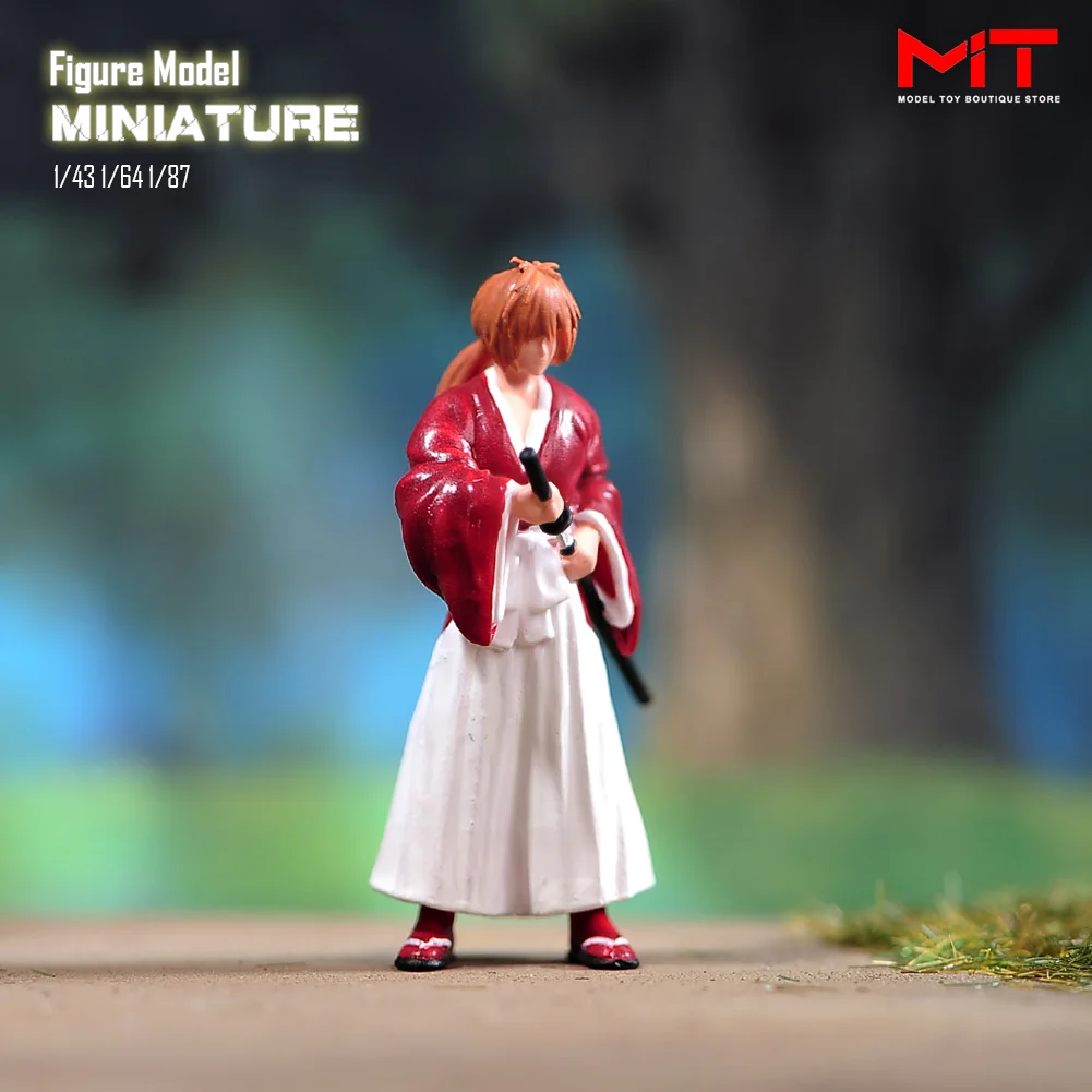 미니어처 피규어 1/87 1/64 1/43 1/24 사무라이 남자 송진 피규어 디오라마 모델, 창의적인 장면 인형 소품 컬렉션 디스플레이