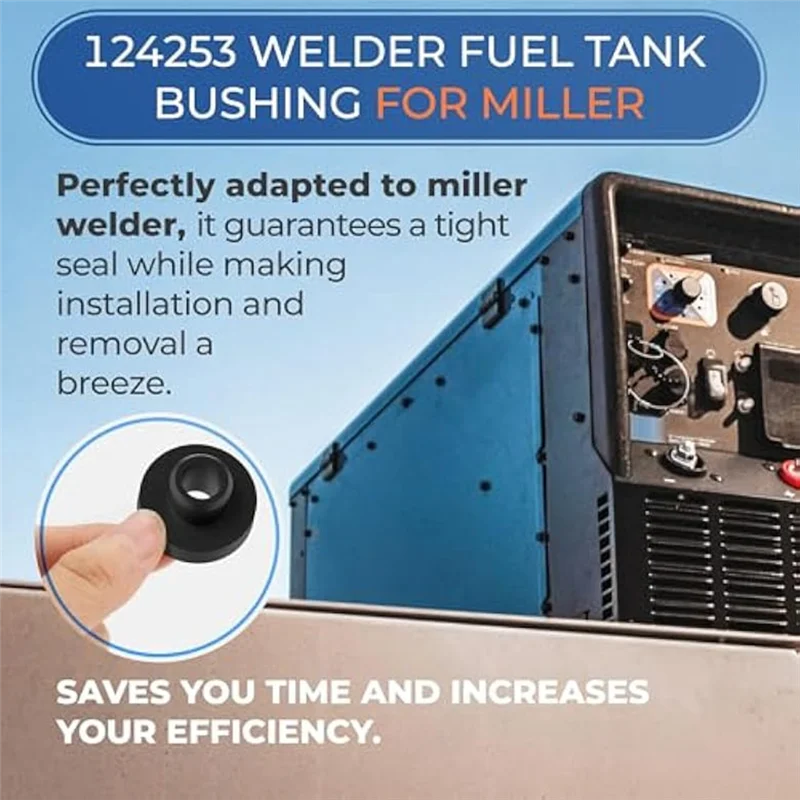 2 uds 124253 casquillo del tanque de combustible para soldador/generador impulsado por motor diésel Miller Bobcat 250, casquillo de combustible de soldadura 83x