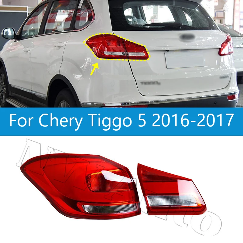 Luz traseira da cauda do carro para chery tiggo 5 2016-2017 lâmpada de sinal de volta aviso luz de freio acessórios do carro