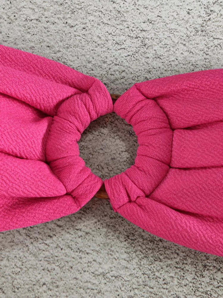 패션 솔리드 컬러 비키니 세트 패션 비치 매운 소녀 섹시한 패딩 비치 애호가를위한 두 조각 수영복