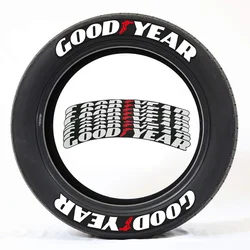 3D Cool Car Letter Sticker and Decals for GOOD YEAR Lettering Wheel Logo Tyre Stickers Decoration Installed on The Tires