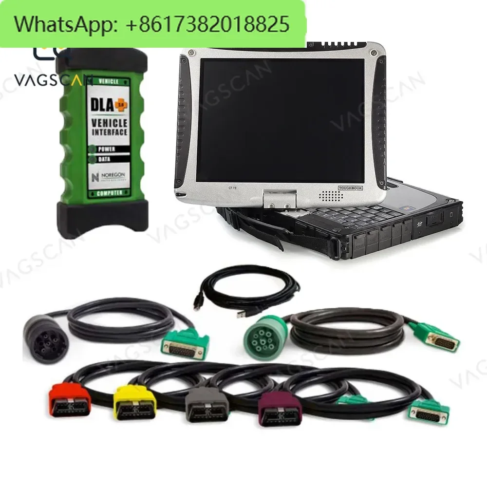 CF-19 Laptop with Truck diagnostic Scanner for J1309 2 Diesel Heavy Duty Commercial Diagnostic tool