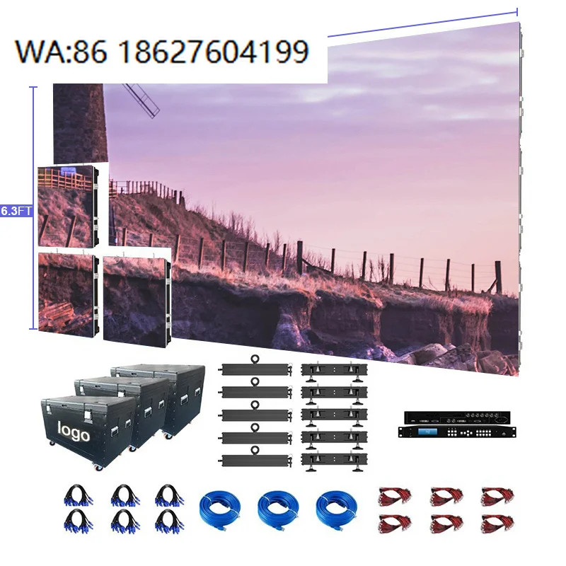 high contrast vivid color full color LED screen Outdoor Portable P391 P3 P4 500 X 1000 Magnetic Stage Rental Led Display Screen