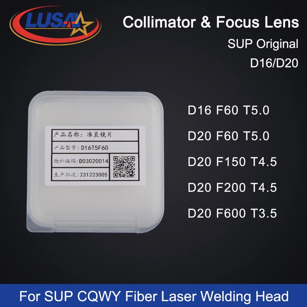 Lusai Sup Cqwy Lente de Foco do Colimador do Laser Soldadura Haad Claro Original D16d20 F60-f800 Sup20s t Sup21t Sup23s t Sup22c
