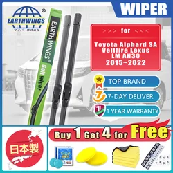 For Toyota Alphard SA Vellfire Lexus LM AH30 2015~2022 Front Rear Wiper Blades Windshield Windscreen Car Accessories