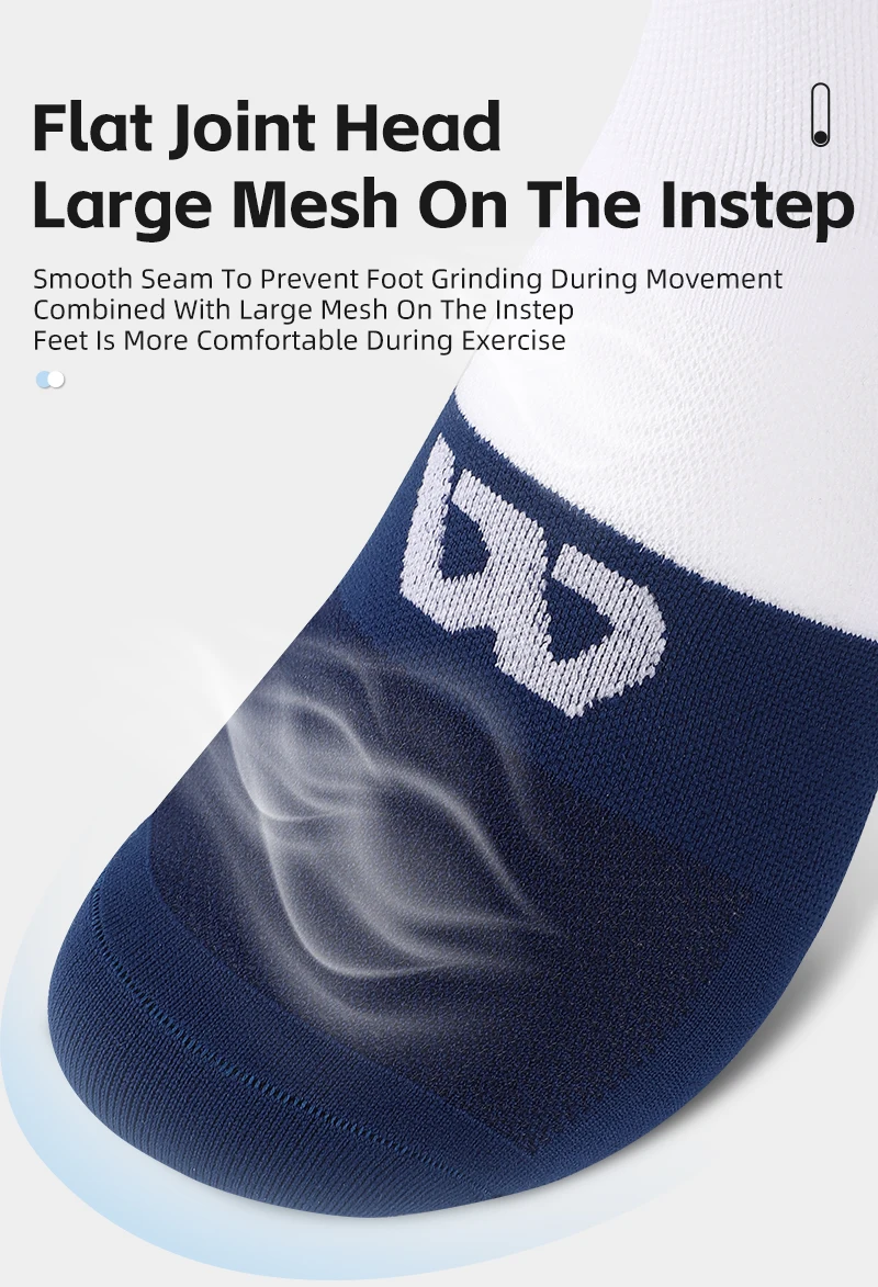 WEST BIKING Fahrradsocken für Männer und Frauen, Farbblock-Design, Atmungsaktive Sportsocken, Hohe Elastizität, Lauf- und Fahrradausrüstung, Größe 37-44 – Detail 9