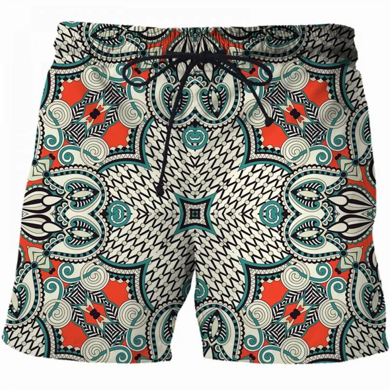 Retro Luxury 3d Print Floral Beach Shorts For Men Summer Swimming Trunks Surf Board Shorts Popular Streetwear Sports Short Pants