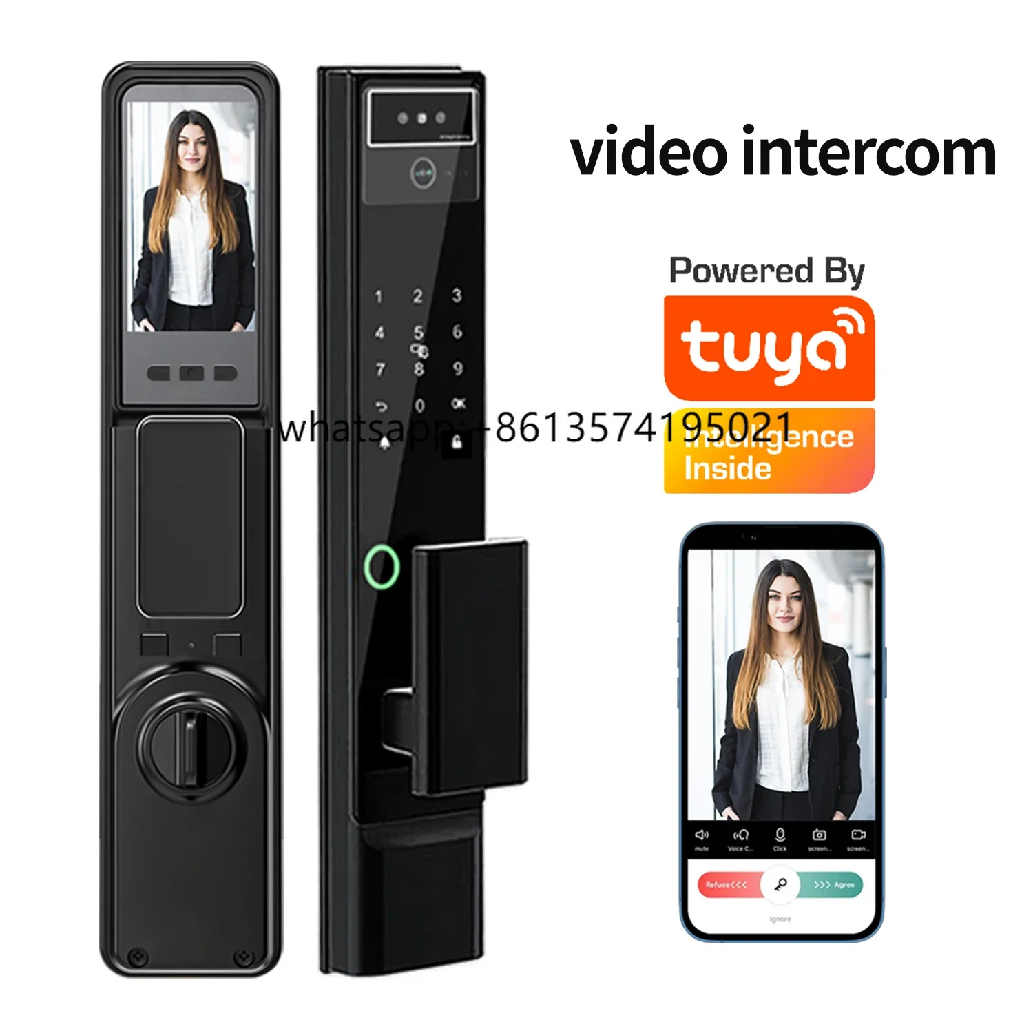 

TCNC Carving 3Dface Recognition Smart Door Lock Digital Biometric Automatic Door Lock Remote Control For Home Entrance Door