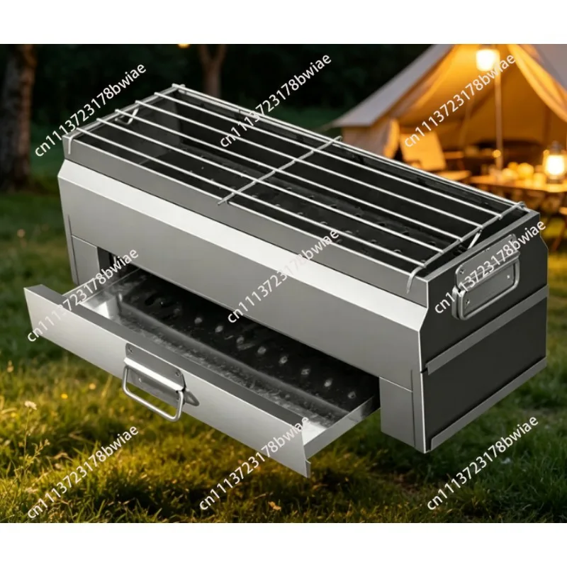 Portable Charcoal BBQ Stove Rack For Home Patio Outdoor Camping Picnic Ideal For Cooking Meat And Kebabs Backyard Barbecue