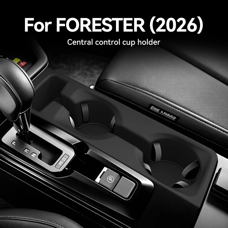 Center Console Cup Holder Cover Anti-Slip Mat for 2026 Subaru Forester, Protector Pad, Car Interior Accessories