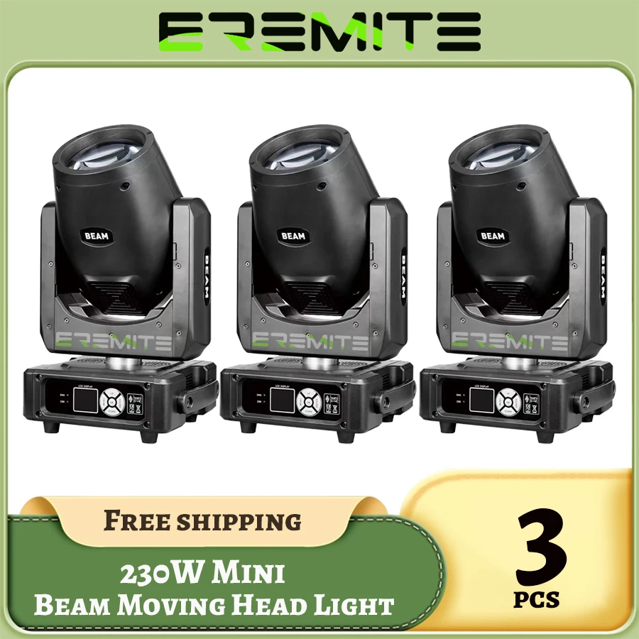 

0 Tax 3Pcs Mini Beam 230W 7R Moving Head Light Professional Stage Beam Lighting for Show Disco Dj Club Light Nightclub DMX