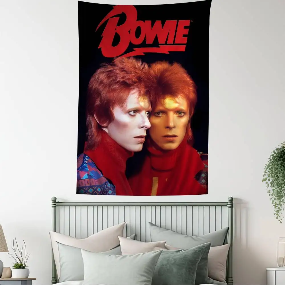Retro Singer D-David B-Bowie Cartoon Tapestry Art Science Fiction Room Home Decor Wall Hanging Sheets