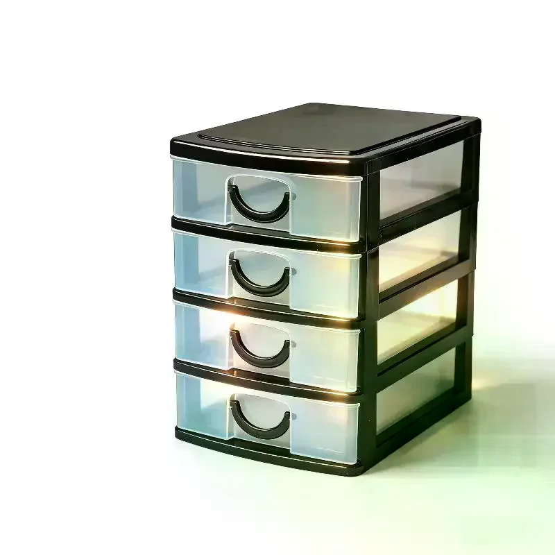 1 Set Transparent Earring Organizer Box 4-Layer Drawer-Style Jewelry Storage Box Rhinestone Storage Case For Home Use