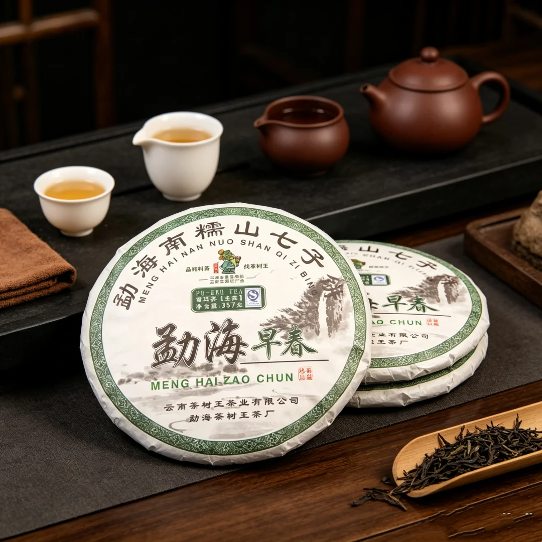 Chinese puer tea Yunnan Shu Raw Small Pu'er Tea Cake Model Simulation Tea Cake Cooked Set Paper Bags Recyclable NO Packing Bag