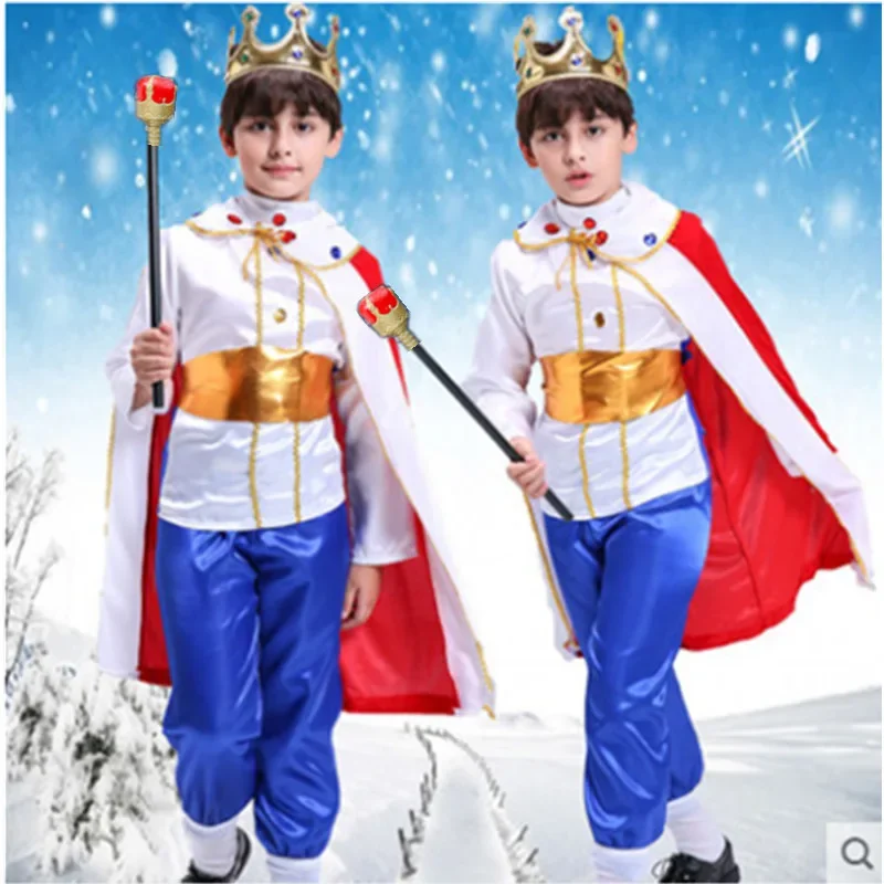 Halloween Children's Kindergarten Primary  Secondary School Fairy Tale Character Little Prince Stage Performance Costume Set