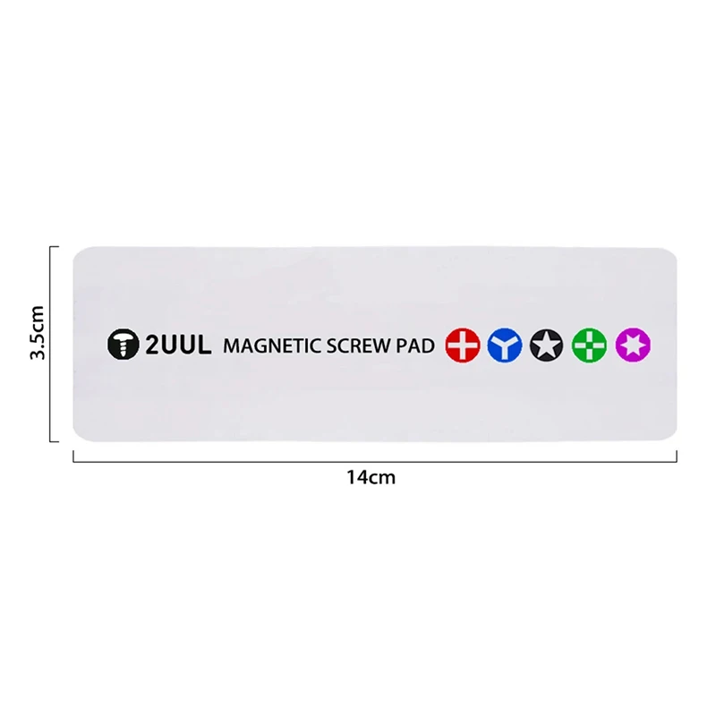 2UUL Magnetic Screw Pad for Phone Repair 140mm*35mm Screw Organizer Prevent Small Electronic Accessories Losing Mat