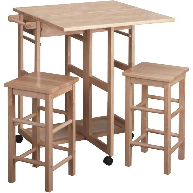 Wood Suzanne Kitchen Dining Room Sets, Square, Natural, Beech