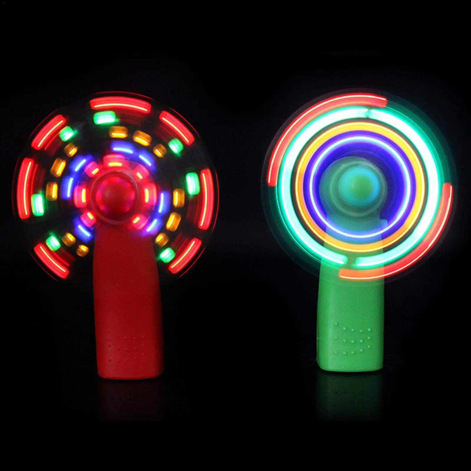 

1PC Portable Handheld Mini LED Flashing Light Fan AAA Battery Powered For Cooling Random Color