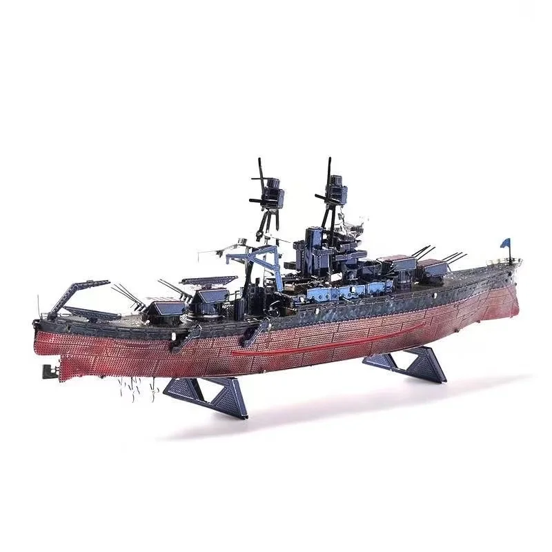 Mfuny Colorful Arizona Battleship Metal Iron Art Puzzle DIY Assembly Model No Glue 3D Stereoscopic Puzzle