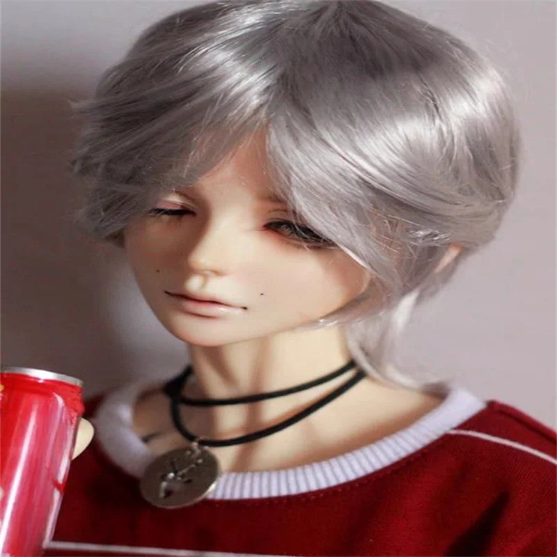 BJD doll wig is suitable for 1/3 1/4 1/6 size Blythes 1/6 doll 9-10in fashion new fringe imitation mohair short Wolf tail wig me