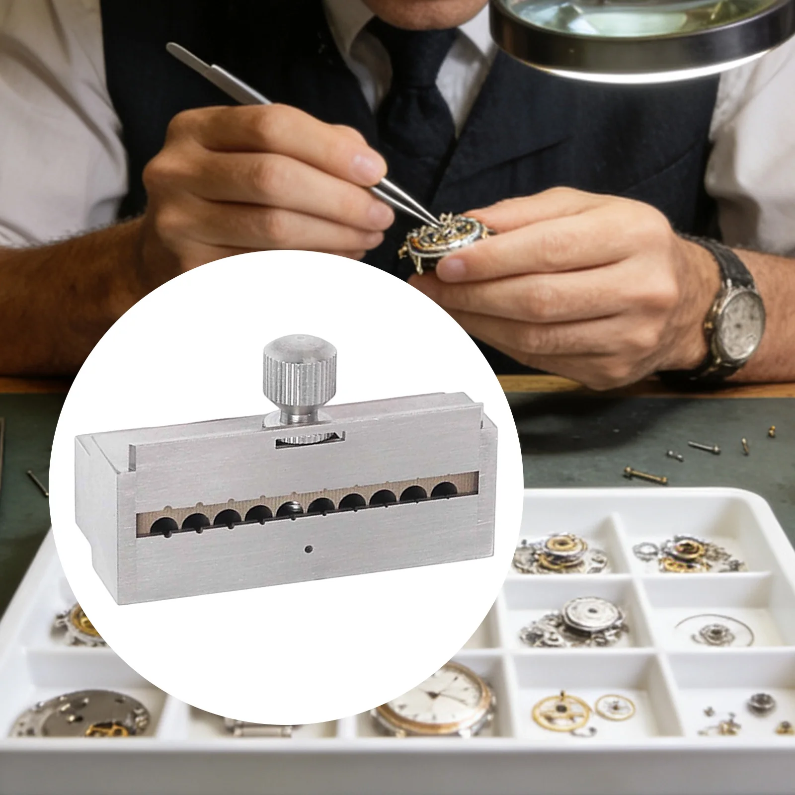 

Watch Repair Tool Kit Steel Collet Tightener for Mechanical Watches Maintenance and Modifications