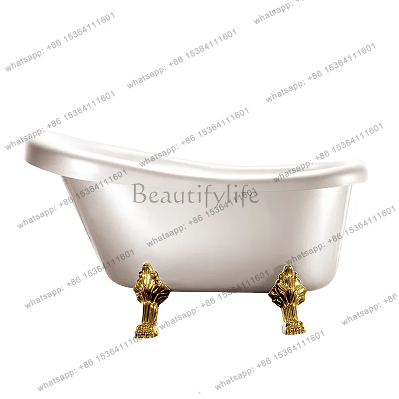 

Small apartment bathroom freestanding bathtub hotel spa bed and breakfast acrylic concubine bathtub