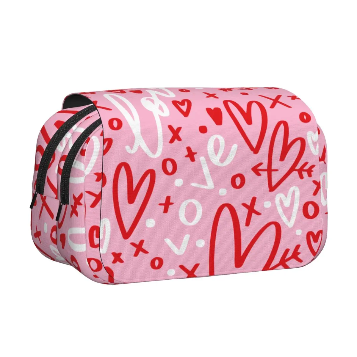 

Pink Heart Pencil Case Fashion Pen Box Bag Student Large Storage Students School Gifts Pencil Box