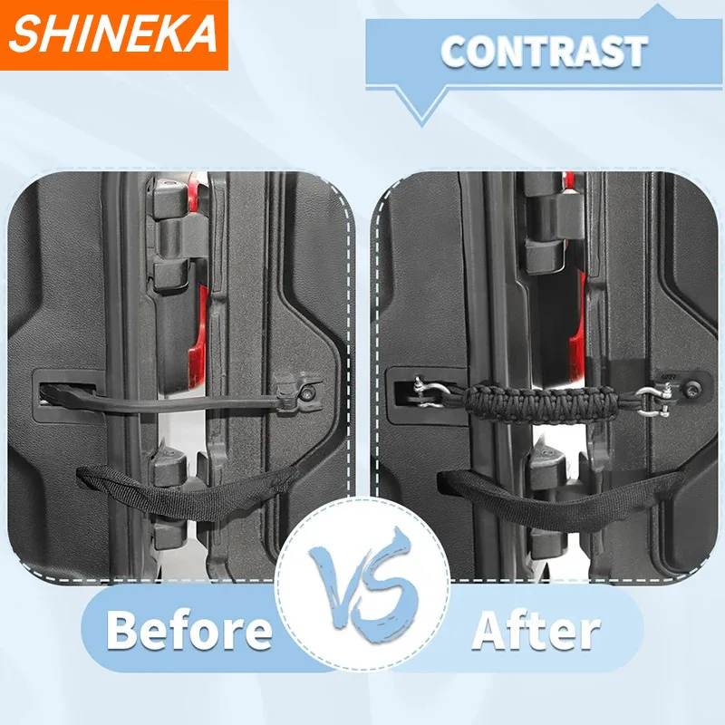 SHINEKA Car Rear Door Latch Tail Gate Stopper Tailgate Limiter Accessories for Jeep Wrangler JL 2018 2019 2020 2021 2022 2023 Up