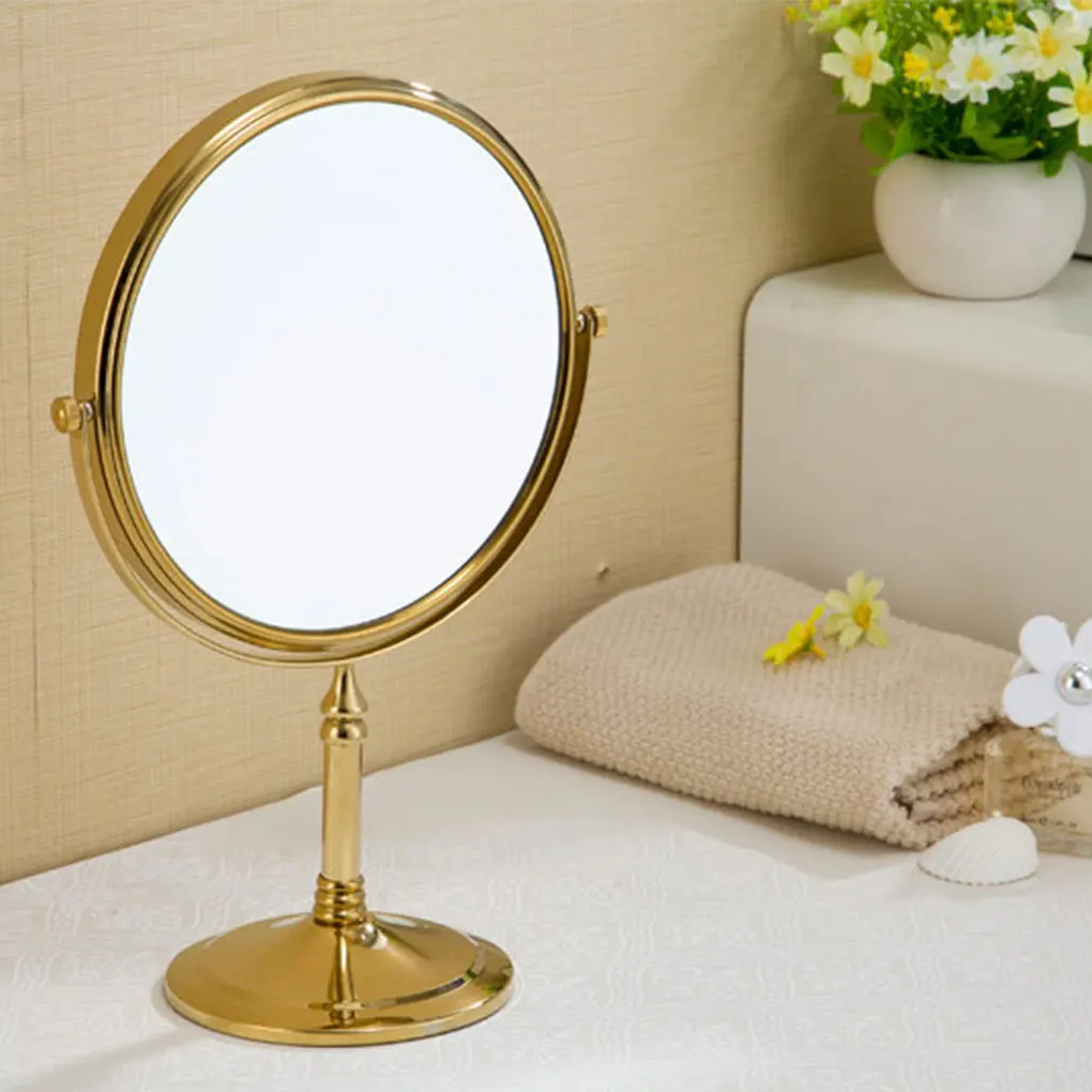 Made With Copper Sturdy And Durable Magnifying Mirror For Daily Wide Application Cosmetic Mirror silver