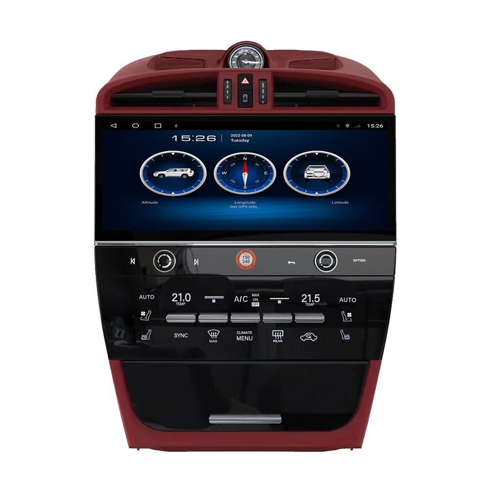 Carplay de 12,3 Polegadas para Cayenne 2003-2009, Player Multimídia Android 13, Rádio de Carro com Navegação e Tela Touch HD