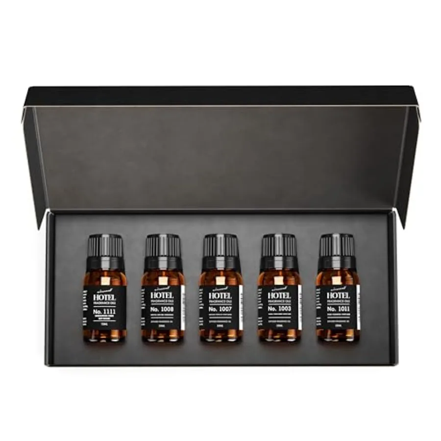 

AirScent Hotel Diffuser Oil Gift Set - Inspired by The Most Popular 5-Star Hotel Scents - 10 mL 0.34 fl oz Fragrance Oil Set -