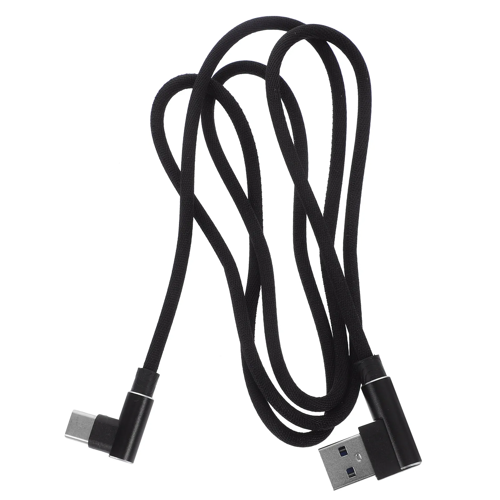 

1M Right Angle Cable Braided USB 2.4 A to 90 Degree USB-C Data Cable Cord for P20/P20 10 S9/ Note 8 G6