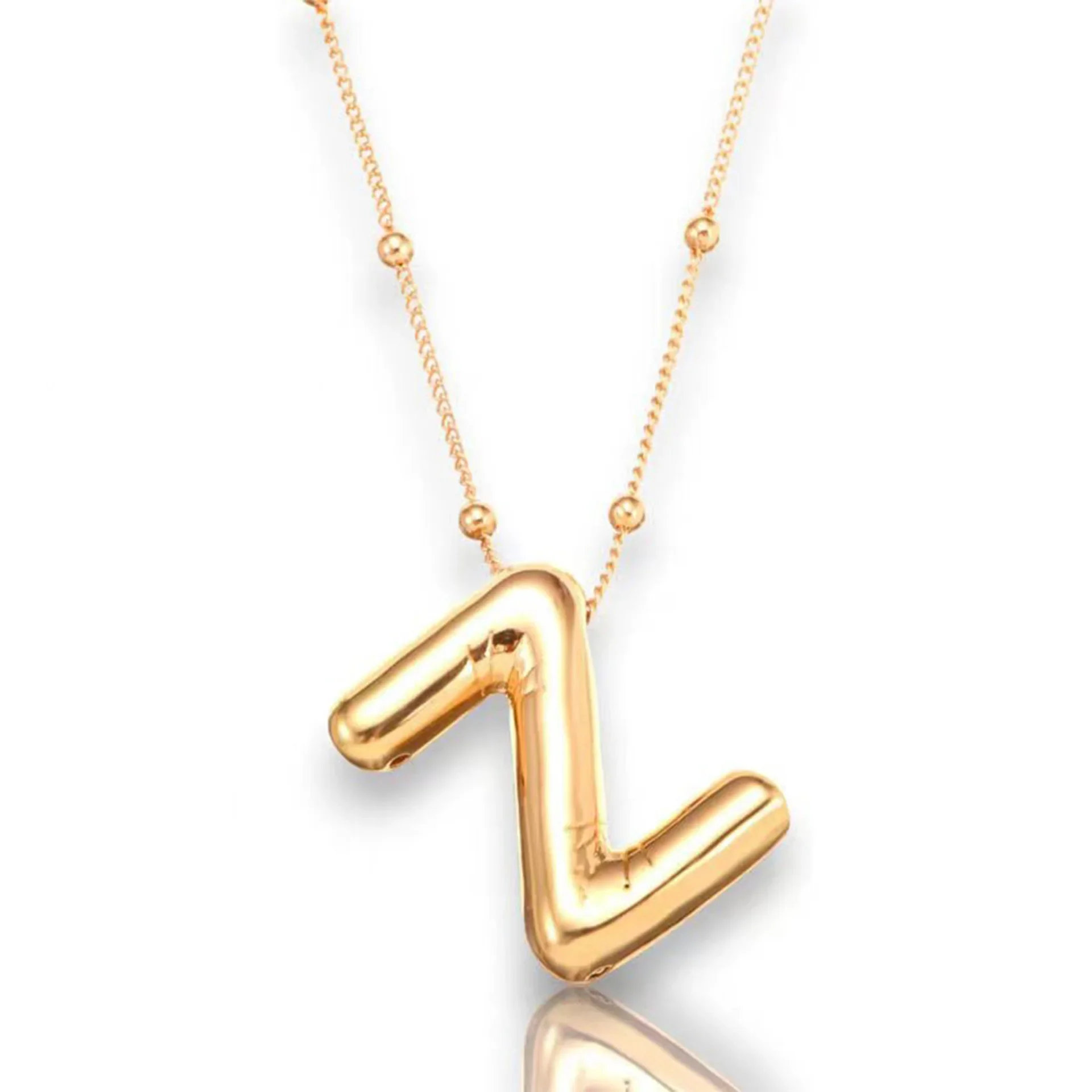 Delicate Bubble Letter PendantAccessories Temperament Fashionable26 English Letter Initials PendantNecklace for Womens image 5