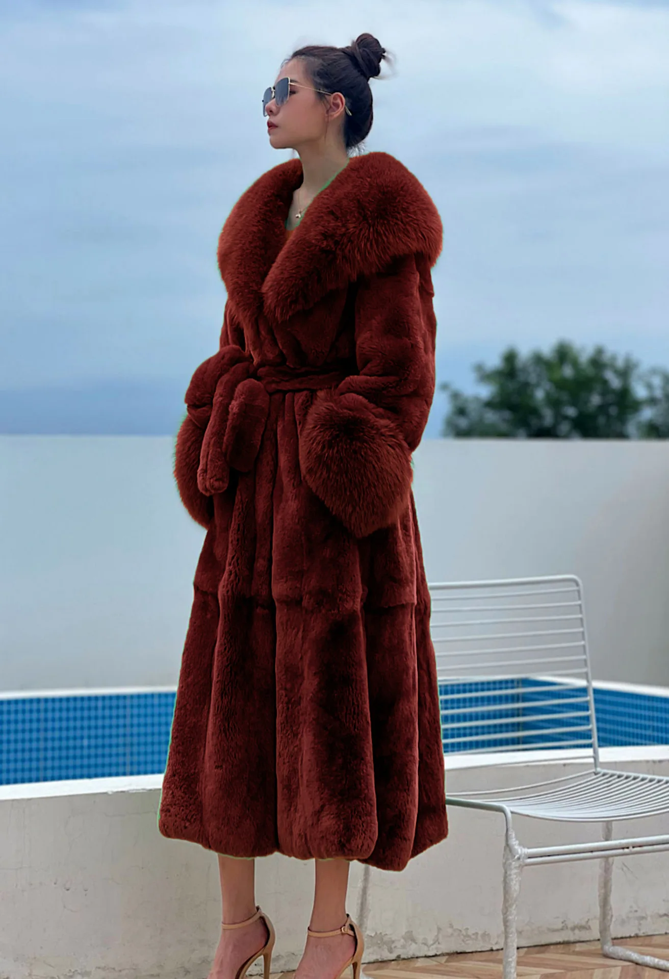 Women's Parker Winter Fur Warm Large Size Solid Color Fur & Faux Fur Women New Casual Long Sleeve Temperament Women Fur Coat Y72
