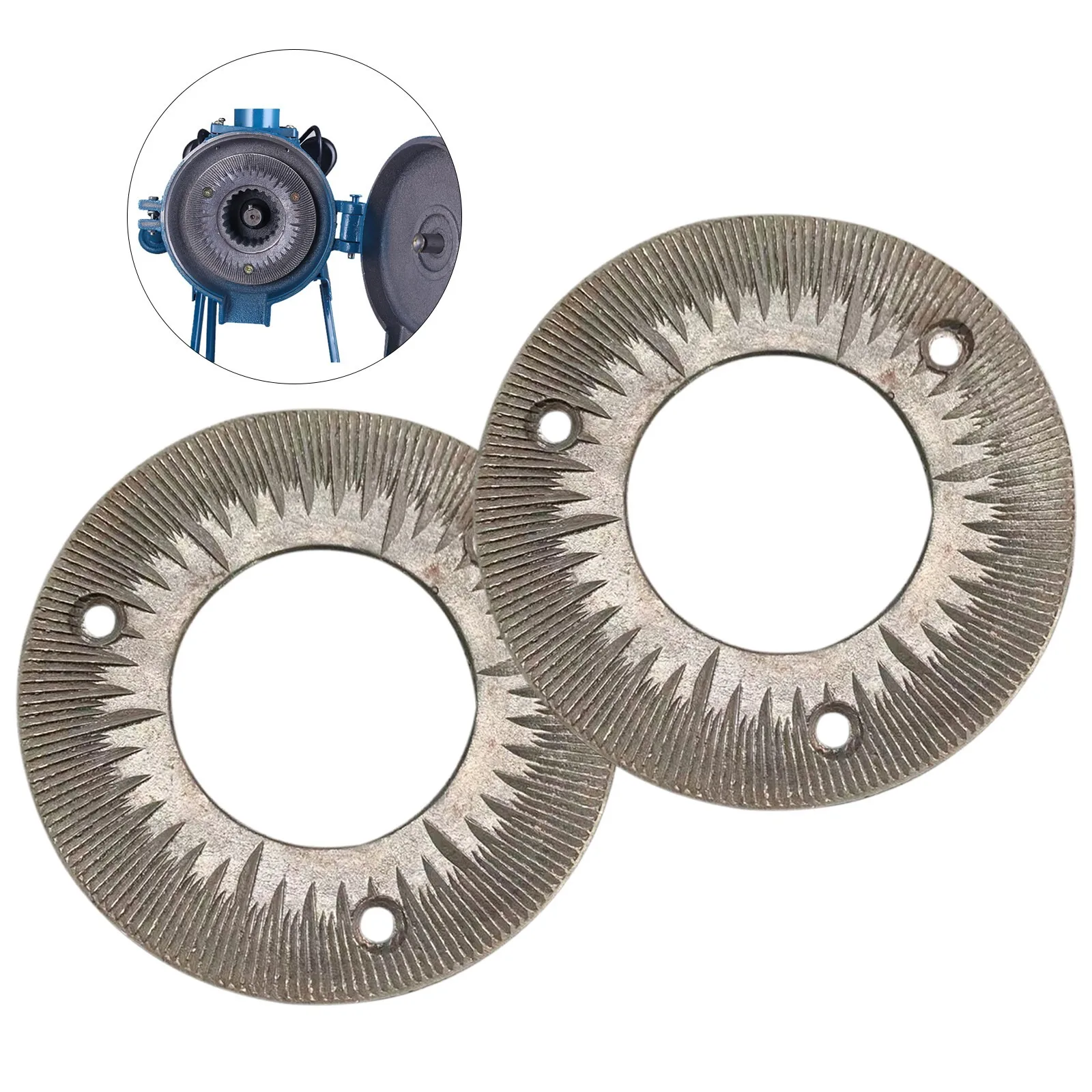 

2PCs Grinding Plates, 5.79" Diameter Pair of Dry Grinding Disc For 150 Model Grinder Grains Grinding Machine