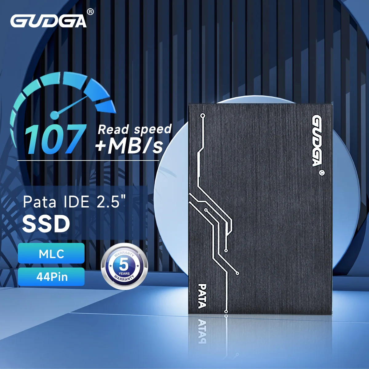 

GUDGA Pata IDE 2.5'' SSD MLC Flash 44pin 8G 16GB 32GB 64GB 128GB Internal Solid State Drive Industry Control For Laptop Desktop