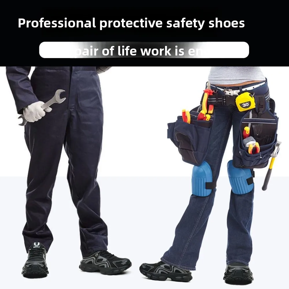 남성용 안전 신발 밑창 작업 신발 남성용 경량 통기성 강철 발가락 운동화 보호 안티 스매싱 내마모성 35-42
