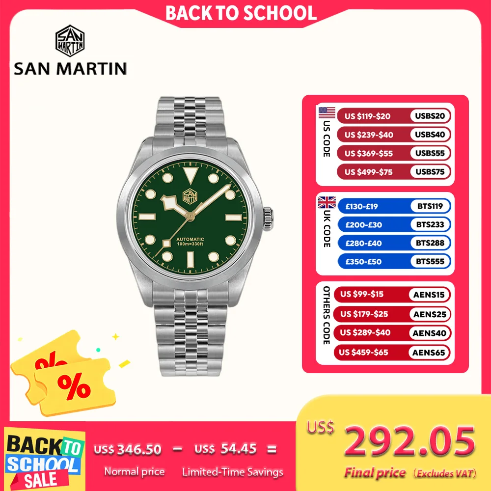 Luxury Watch For - San Martin 38 mm Uhr für