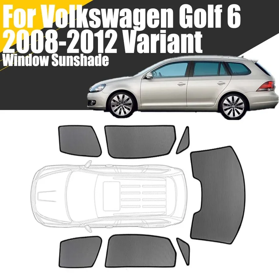 

Магнитный солнцезащитный козырек на окно автомобиля на заказ для Volkswagen Golf 6 VI Variant Wagon 2008-2012 VW, сетчатая занавеска на лобовое стекло