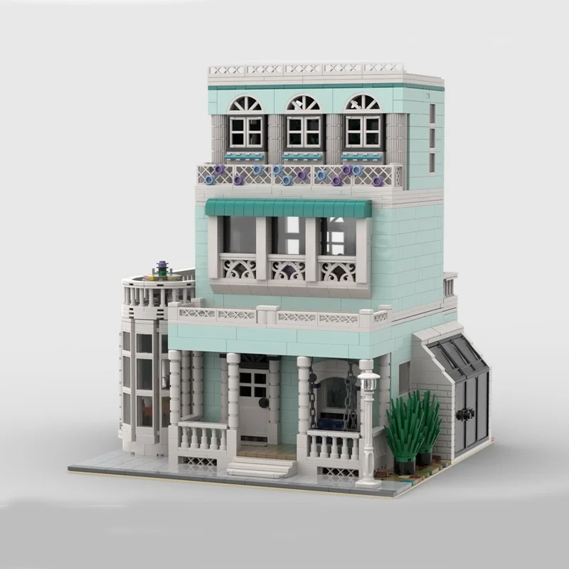 2859 pçs moc oleander lane vitoriano casa modelo blocos de construção presente natal arquitetura montar diy ideia educação brinquedo crianças