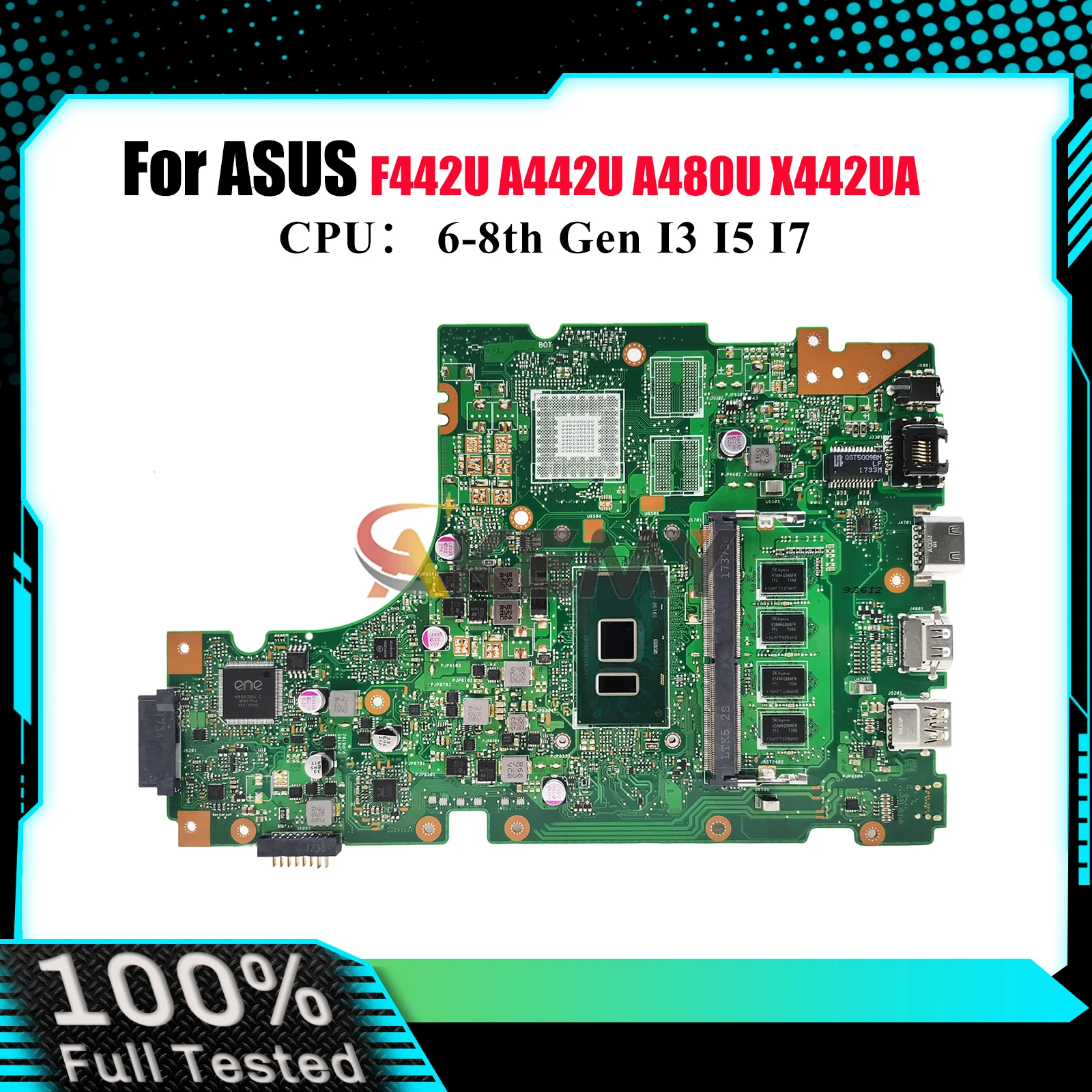 

X442UA Материнская плата для ноутбука ASUS X442URR X442UQ X442U F442U X442UNR X442UR A442U X442UF X442UAR A480U Материнская плата I3 I5 I7 CPU
